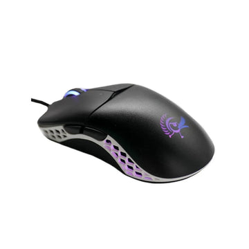 Ducky Mouse Feather Black and White - Omron D2FC-F-K 60M switches; PixArt sensor; 16000 DPI.-0